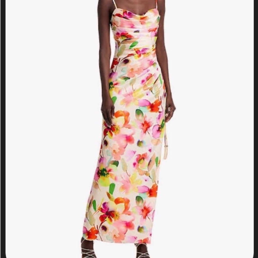 NWT Liv Foster Multi Floral Maxi Dress